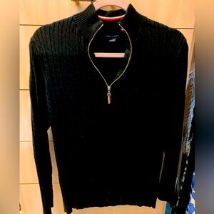 TOMMY HILFIGER | Women's Cotton Mock Turtleneck Cable-Knit Sweater Size L (NWOT)